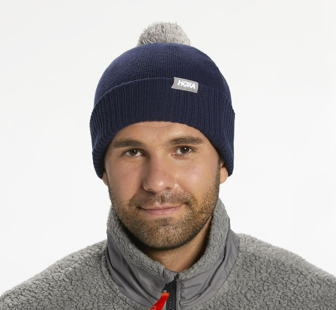 HOKA|All Gender Pom Beanie Moonlit Ocean