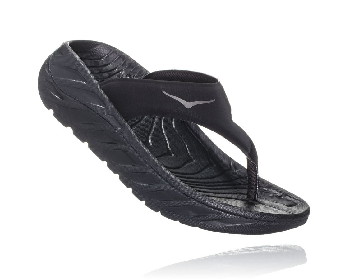 HOKA|Women's ORA Recovery Flip Black / Dark Gull Gray