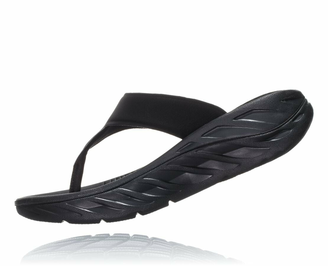 HOKA|Women's ORA Recovery Flip Black / Dark Gull Gray