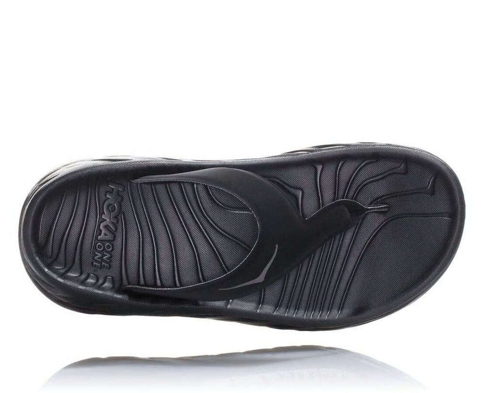 HOKA|Women's ORA Recovery Flip Black / Dark Gull Gray