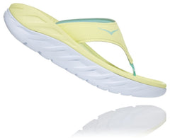 HOKA|Women's ORA Recovery Flip Luminary Green / Blue Tint