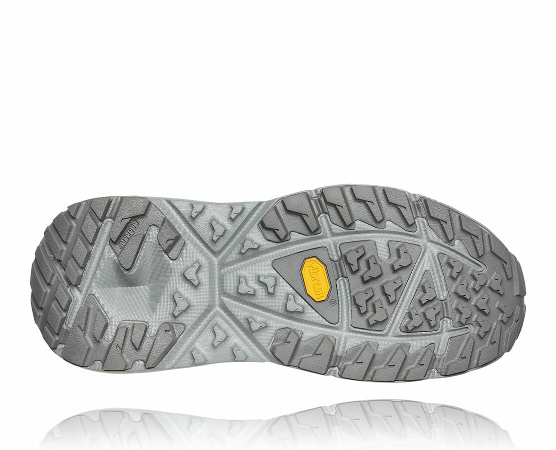 HOKA|Men's Kaha Low GORE-TEX Charcoal Gray / Green Sheen