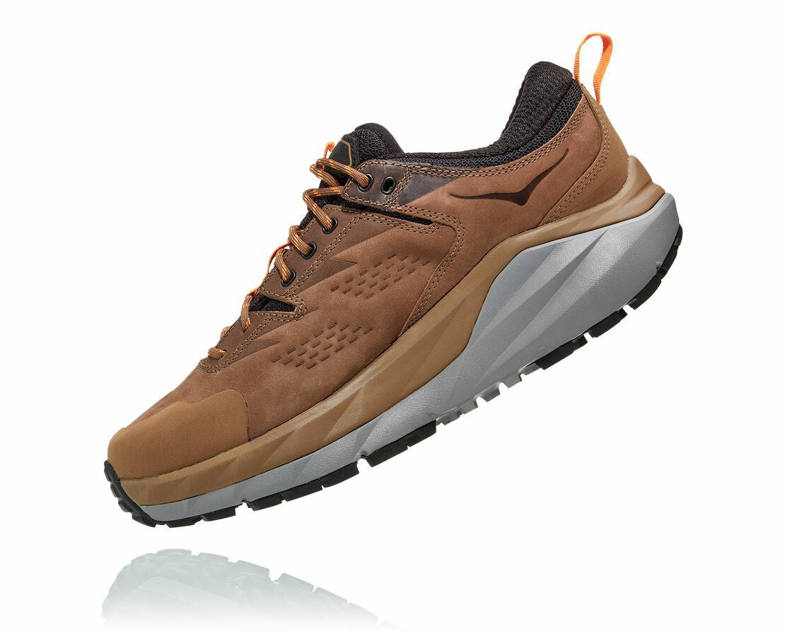 HOKA|Men's Kaha Low GORE-TEX Otter / Persimmon Orange