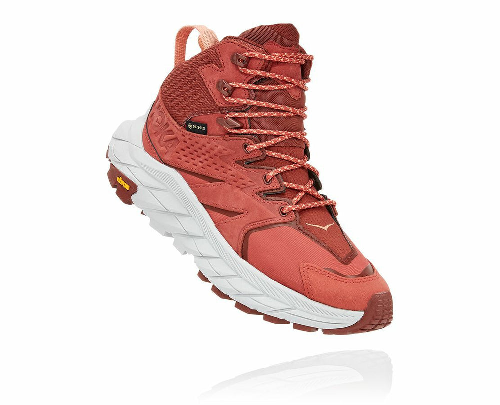 HOKA|Women's Anacapa Mid GORE-TEX Hot Sauce / Cherry Mahogany