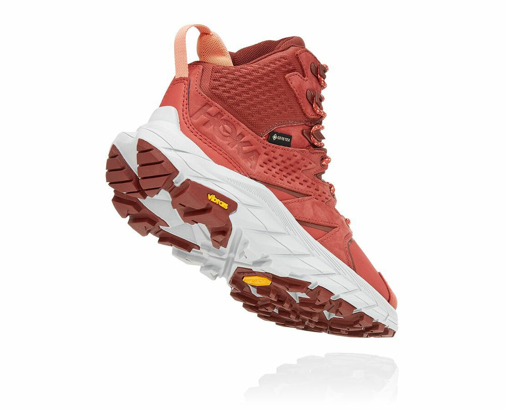 HOKA|Women's Anacapa Mid GORE-TEX Hot Sauce / Cherry Mahogany