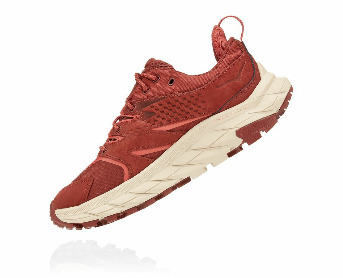 HOKA|Women's Anacapa Low GORE-TEX Cherry Mahogany / Hot Sauce