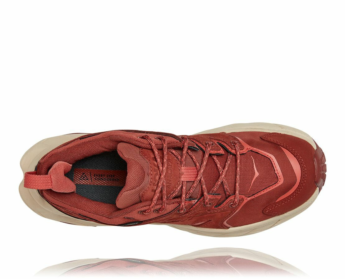 HOKA|Women's Anacapa Low GORE-TEX Cherry Mahogany / Hot Sauce