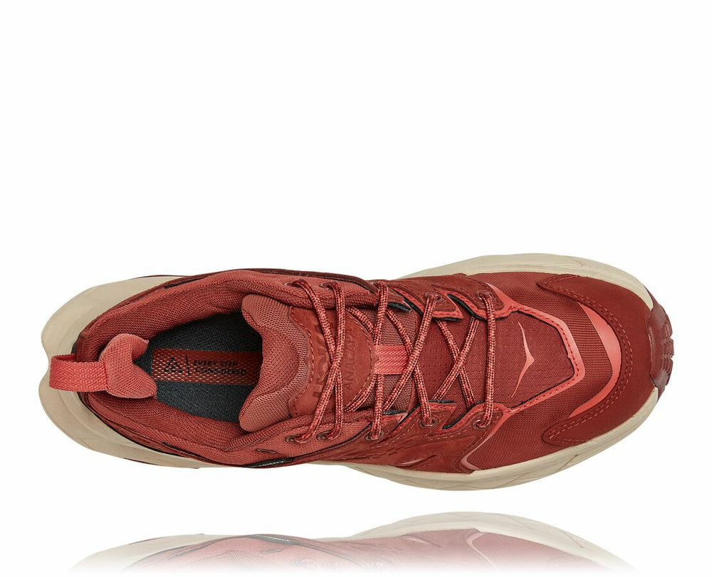 HOKA|Women's Anacapa Low GORE-TEX Cherry Mahogany / Hot Sauce
