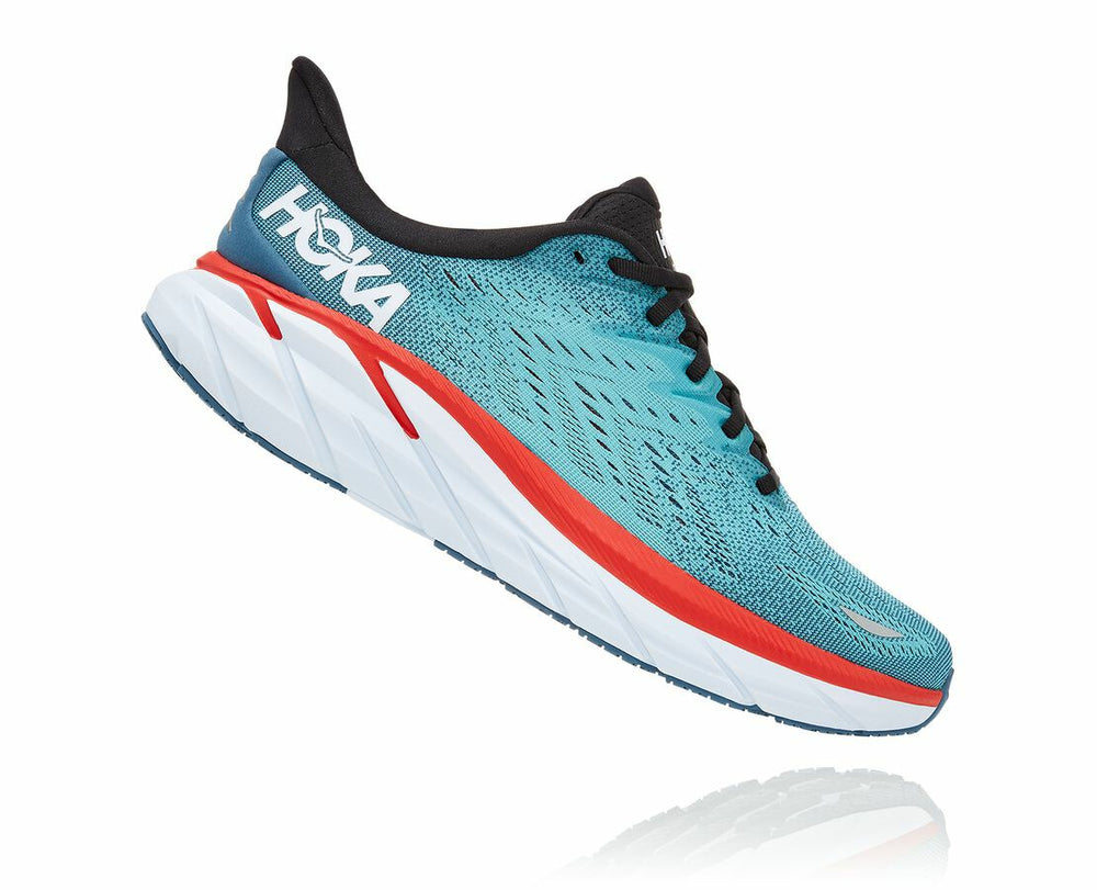 HOKA|Men's Clifton 8 Real Teal / Aquarelle