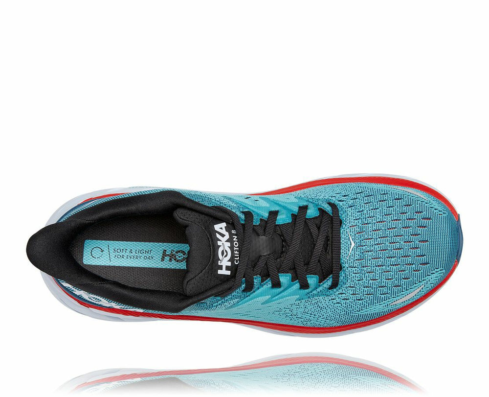 HOKA|Men's Clifton 8 Real Teal / Aquarelle