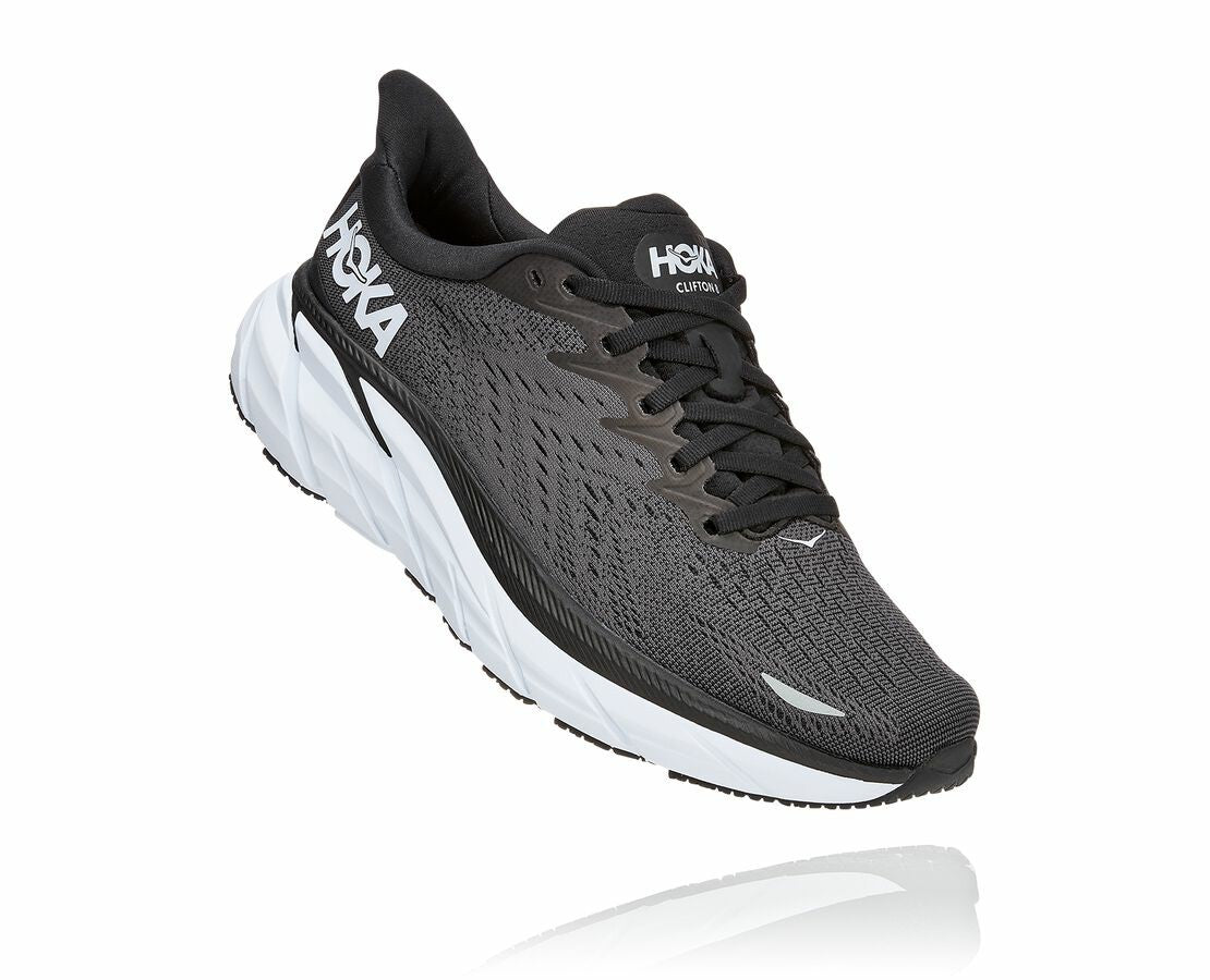 HOKA|Women's Clifton 8 Black / White