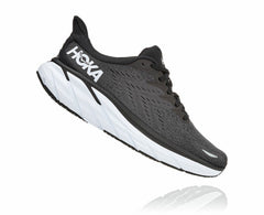 HOKA|Women's Clifton 8 Black / White
