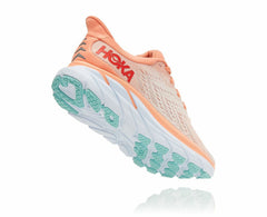 HOKA|Women's Clifton 8 Cantaloupe / Silver Peony