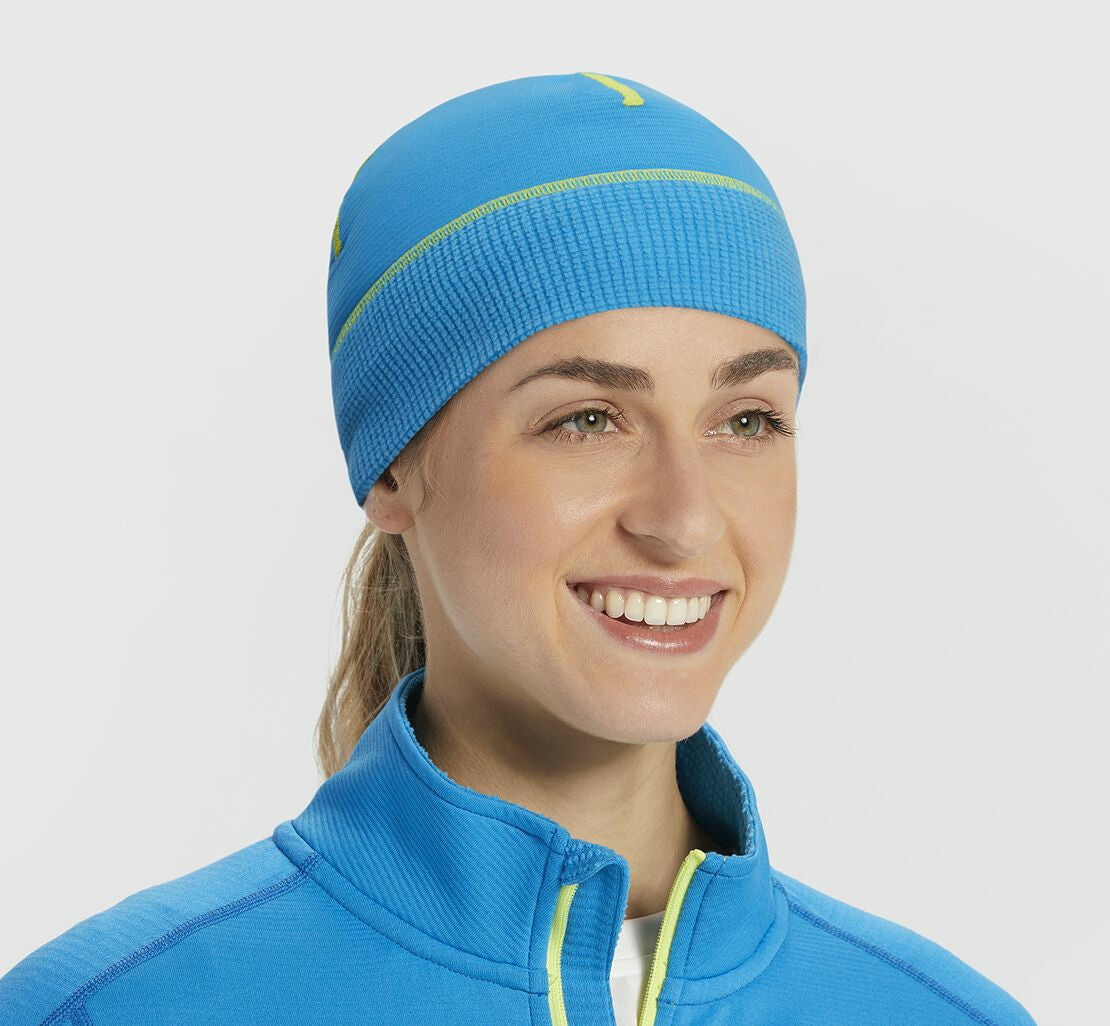 HOKA|Women's Performance Beanie Diva Blue / Citrus
