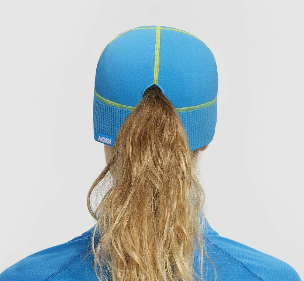 HOKA|Women's Performance Beanie Diva Blue / Citrus