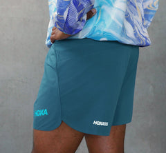 HOKA|Men's Glide 5" Short Real Teal