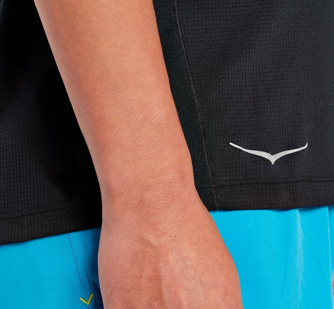 HOKA|Men's Performance Short Sleeve Black