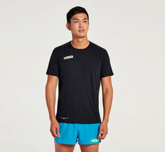 HOKA|Men's Performance Short Sleeve Black