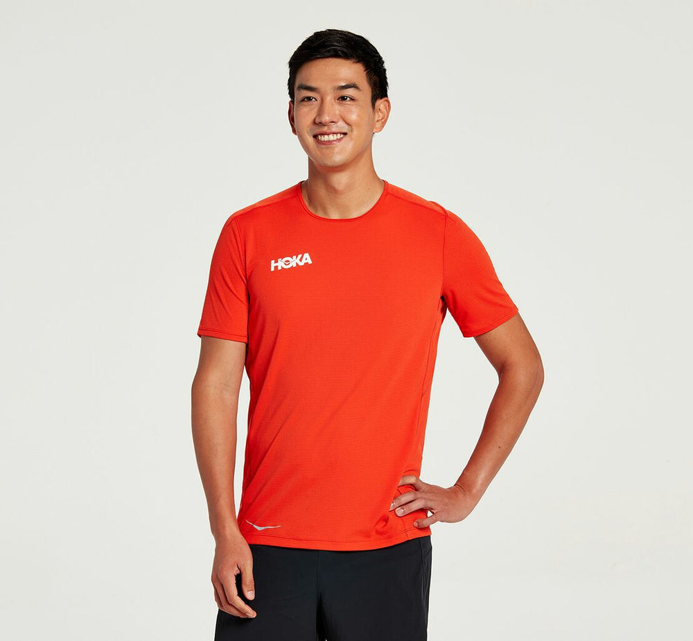 HOKA|Men's Performance Short Sleeve Fiesta