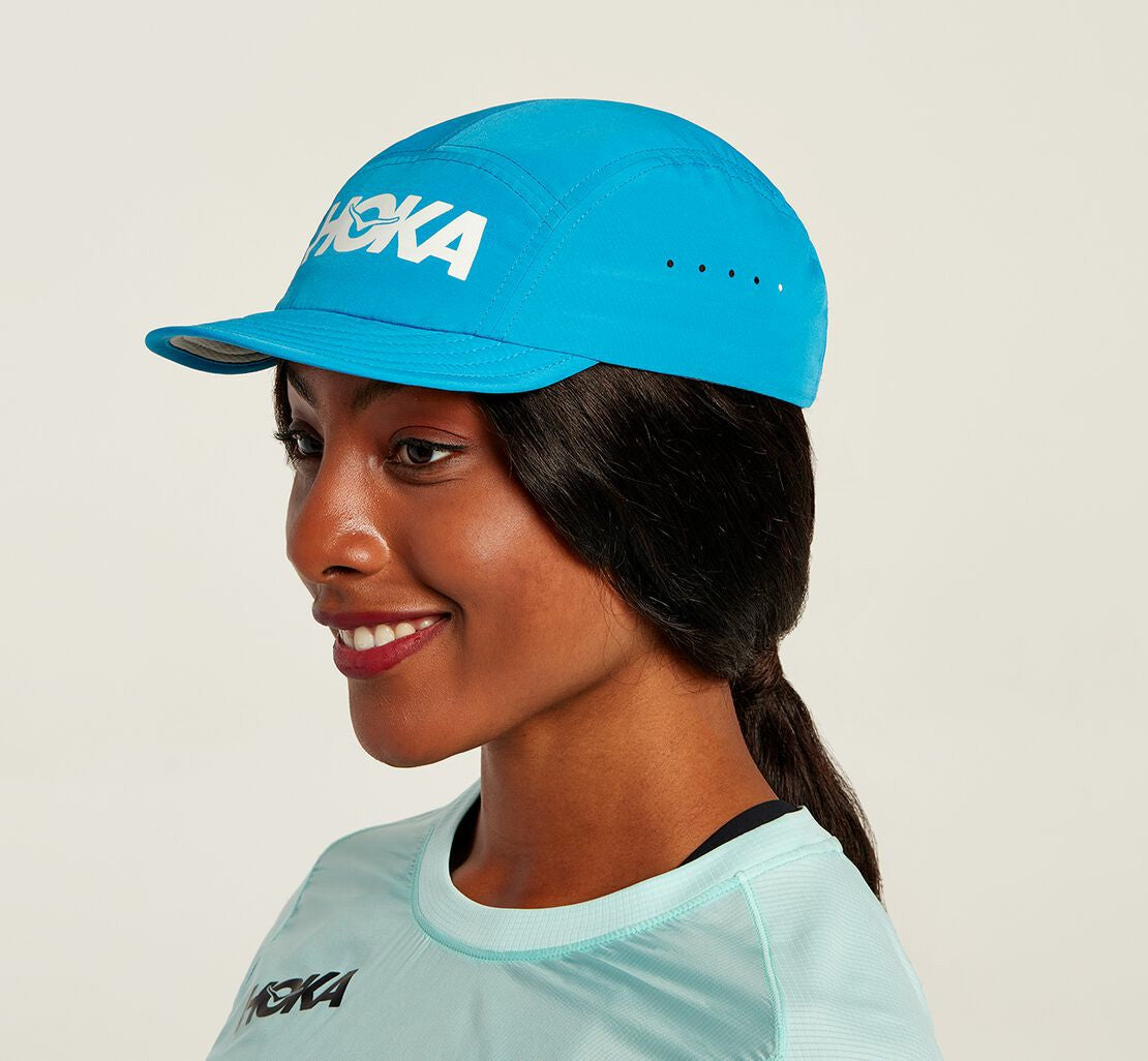 HOKA|All Gender Packable Trail Hat Diva Blue