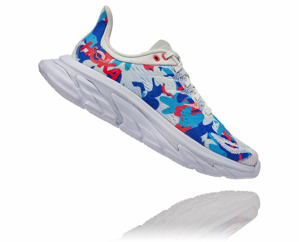 HOKA|All Gender Clifton Edge Geometric Ballad Blue / Blue Flower