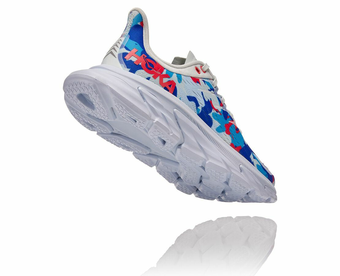 HOKA|All Gender Clifton Edge Geometric Ballad Blue / Blue Flower