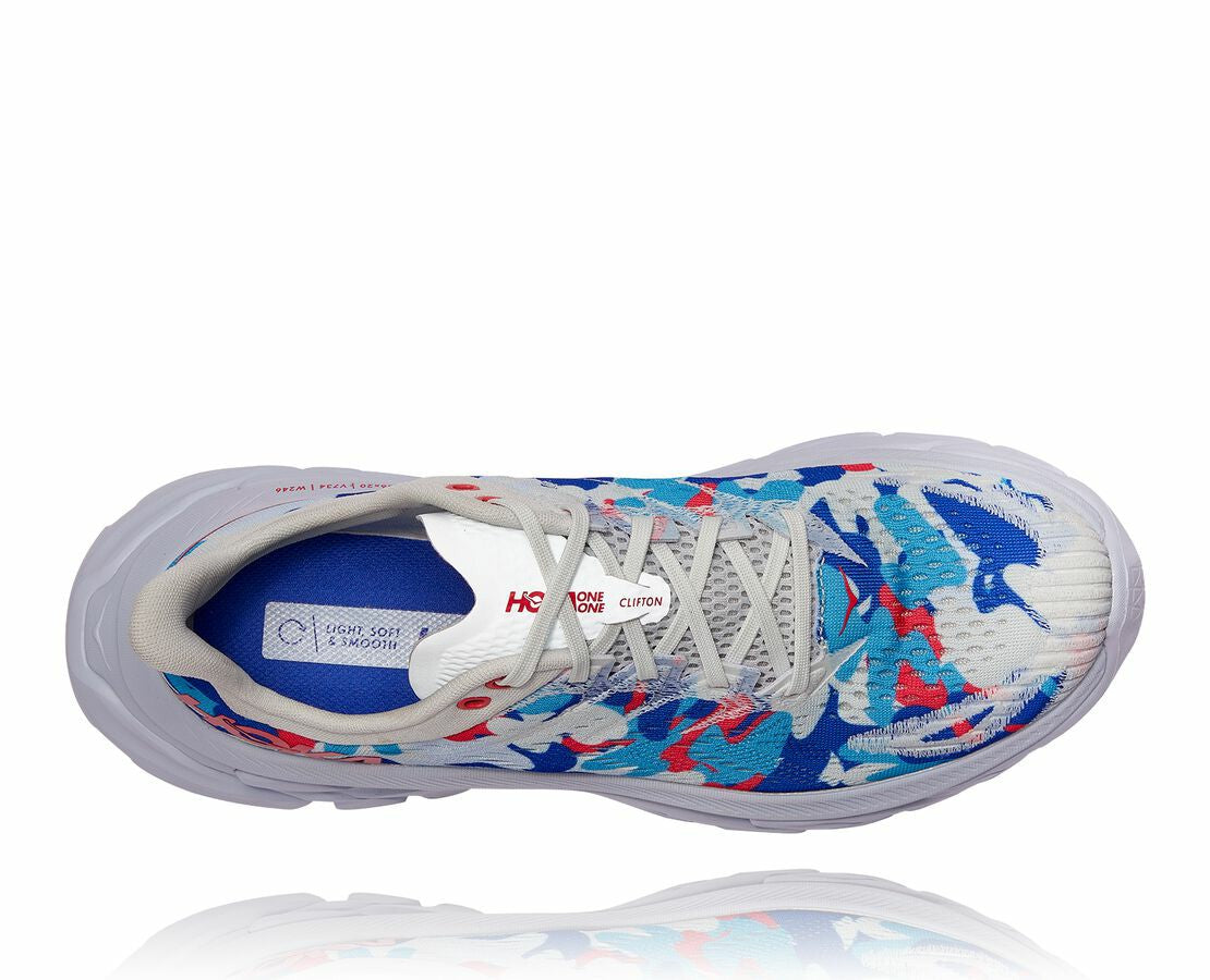 HOKA|All Gender Clifton Edge Geometric Ballad Blue / Blue Flower