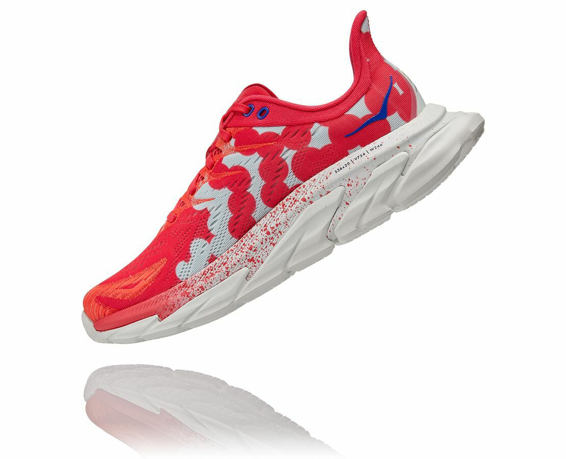 HOKA|All Gender Clifton Edge Geometric Paradise Pink / Blue Flower