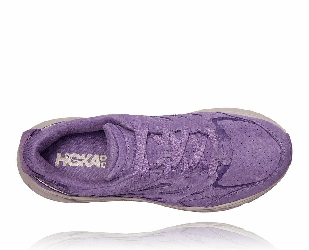 HOKA|All Gender Clifton L Suede Chalk Violet / Lilac Ash