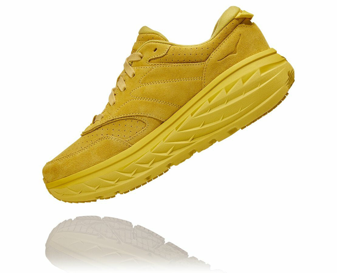 HOKA|All Gender Bondi L Suede Celery / Lima Bean