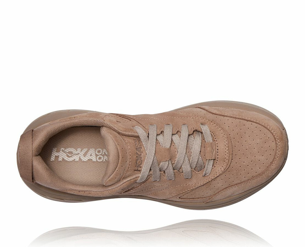 HOKA|All Gender Bondi L Suede Simply Taupe / Pumice Stone
