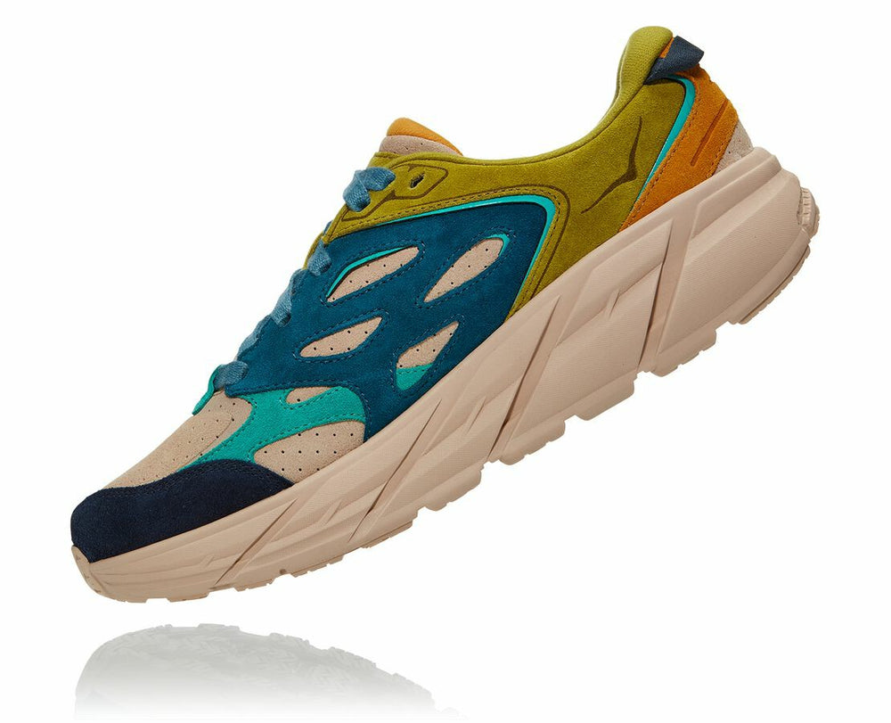 HOKA|Unisex Clifton L Suede Multi / Shifting Sand