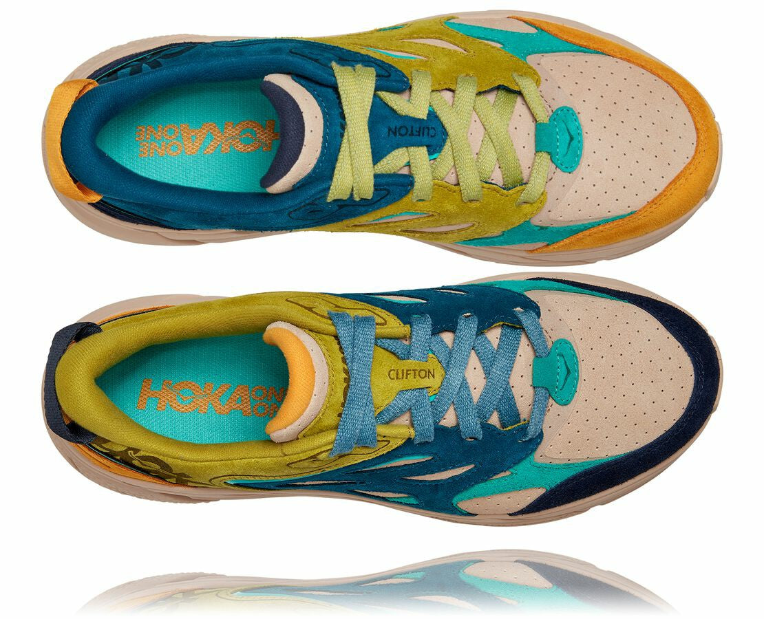 HOKA|Unisex Clifton L Suede Multi / Shifting Sand