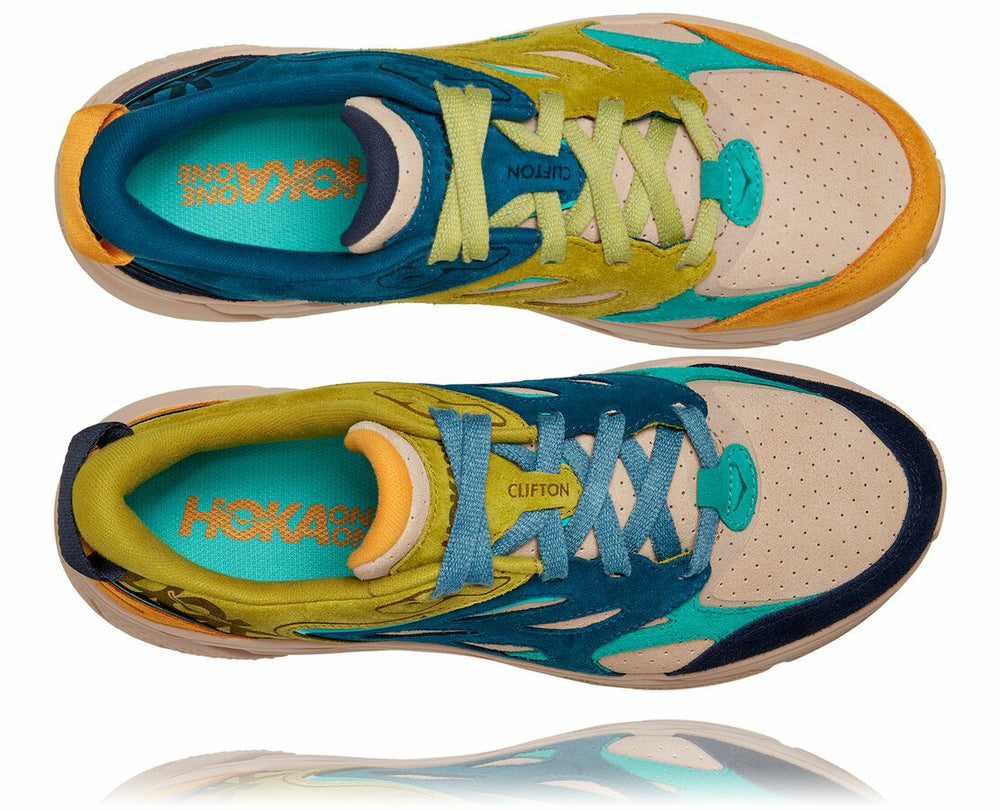 HOKA|Unisex Clifton L Suede Multi / Shifting Sand
