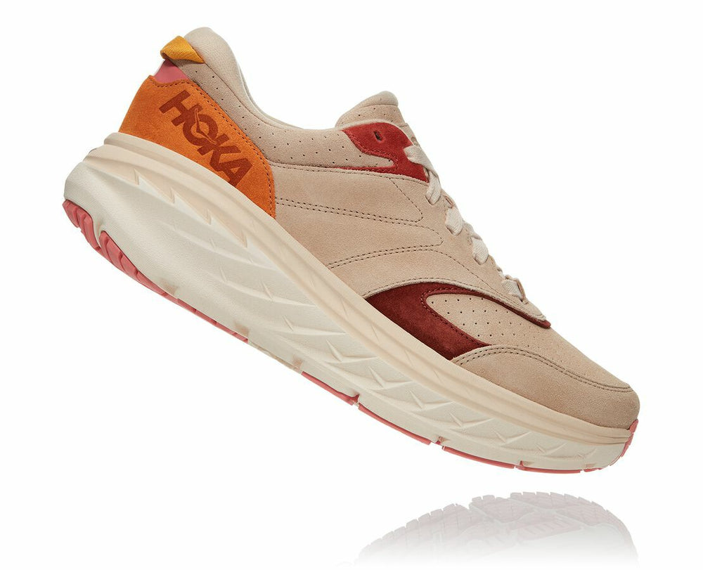 HOKA|Unisex Bondi L Suede Shifting Sand / Multi